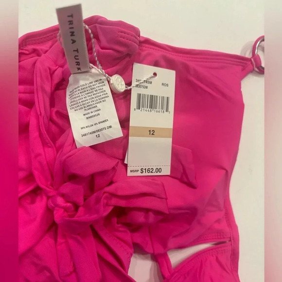 Trina Turk Monaco Ring One Piece Swimsuit Women’s Size 12 - Picture 6 of 6